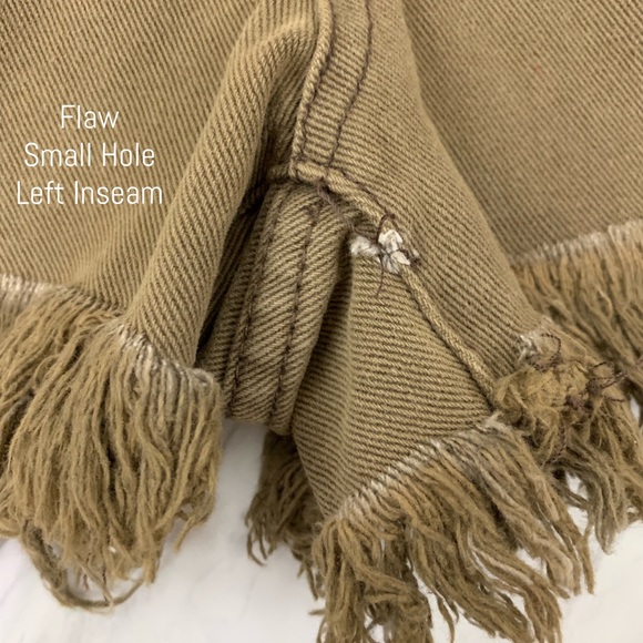 Mustard Seed- Light Brown Button Cut Off Shorts SJ - Picture 6 of 7